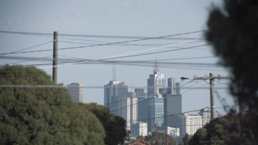 A city skyline