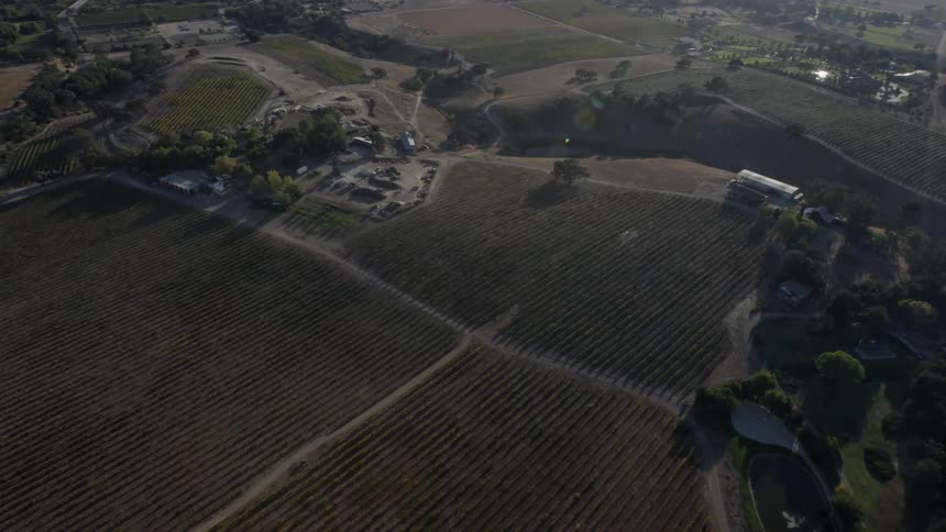 Farmland with hills and trees and roads