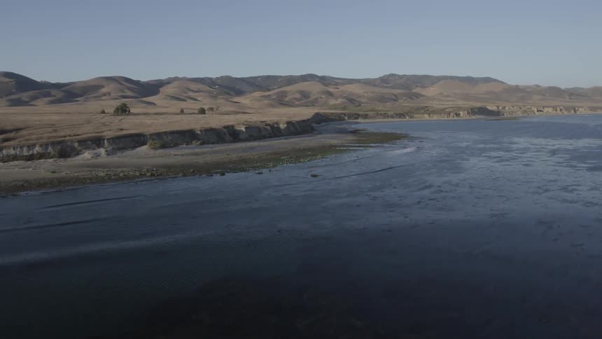The beach is shown in a distant land