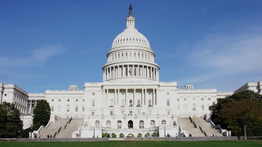 The white house is shown during the day