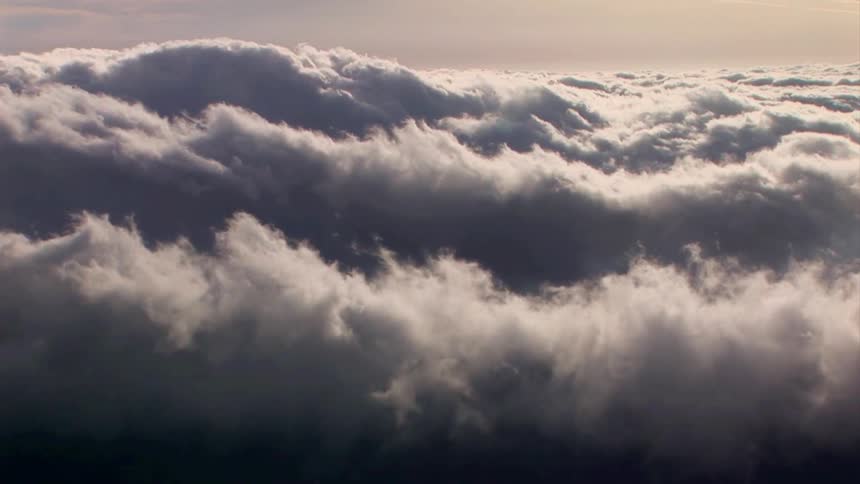 Clouds are rolling across the sky