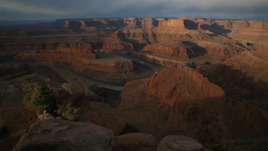 Aerial view of a canyon