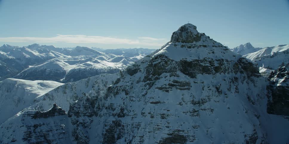 Serles mountain in the Tyrolean Stubaital on a slightly cloudy day