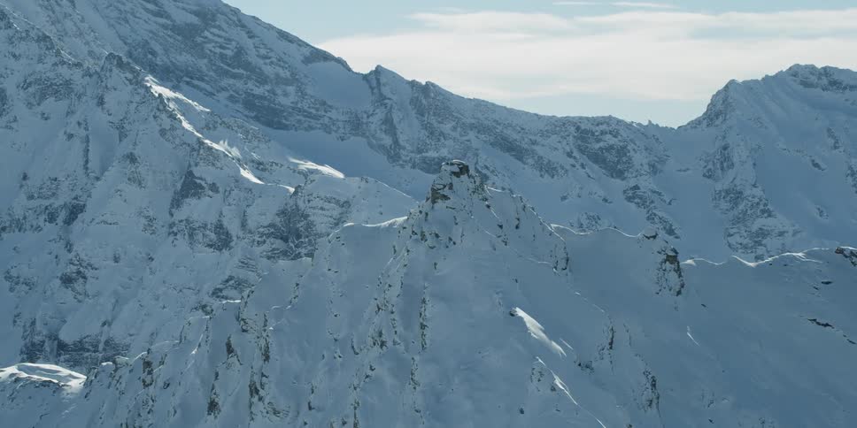Circling a small mountain peak in the tyrolean alps