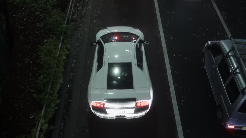 Cars paused in the road