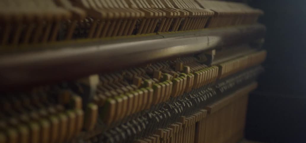 The instrument has many keys moving up and down