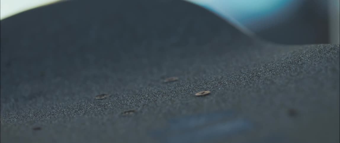 The sand comes up to a small hill