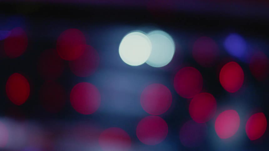 The lights are blurred and different color
