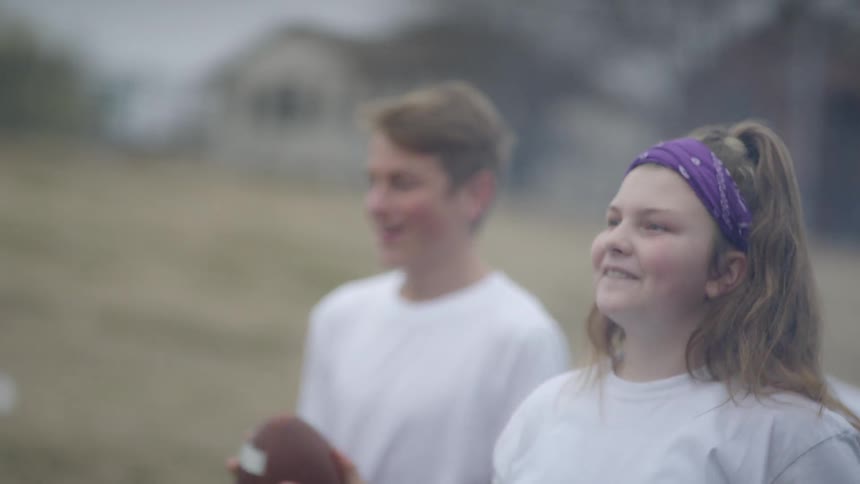 People get ready to play football