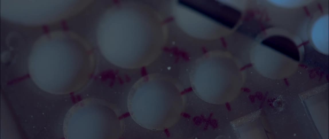 The surface is covered with small white balls