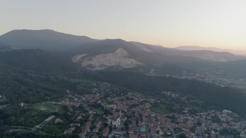 City in the middle of mountains
