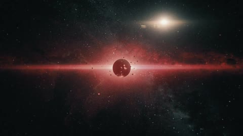 Meteors are striking a planet following an explosion in the universe