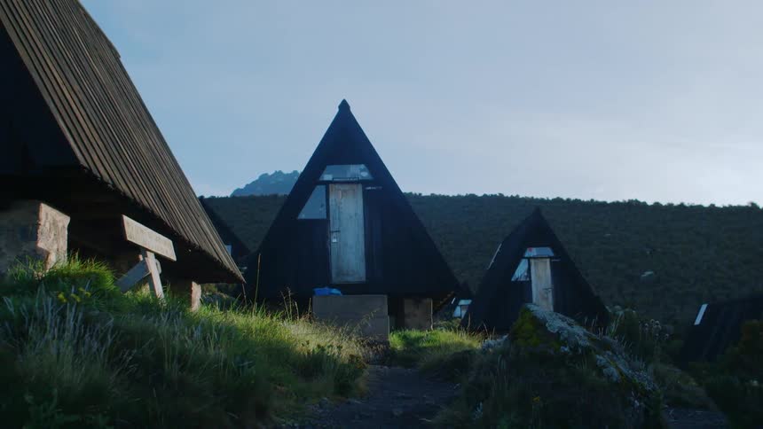Houses line the hillside ahead