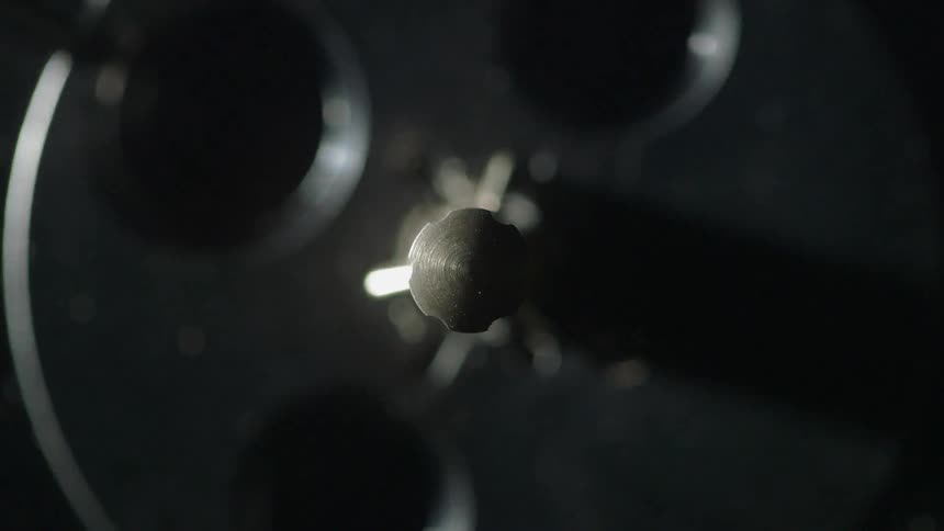 Machine wheel spins around slowly