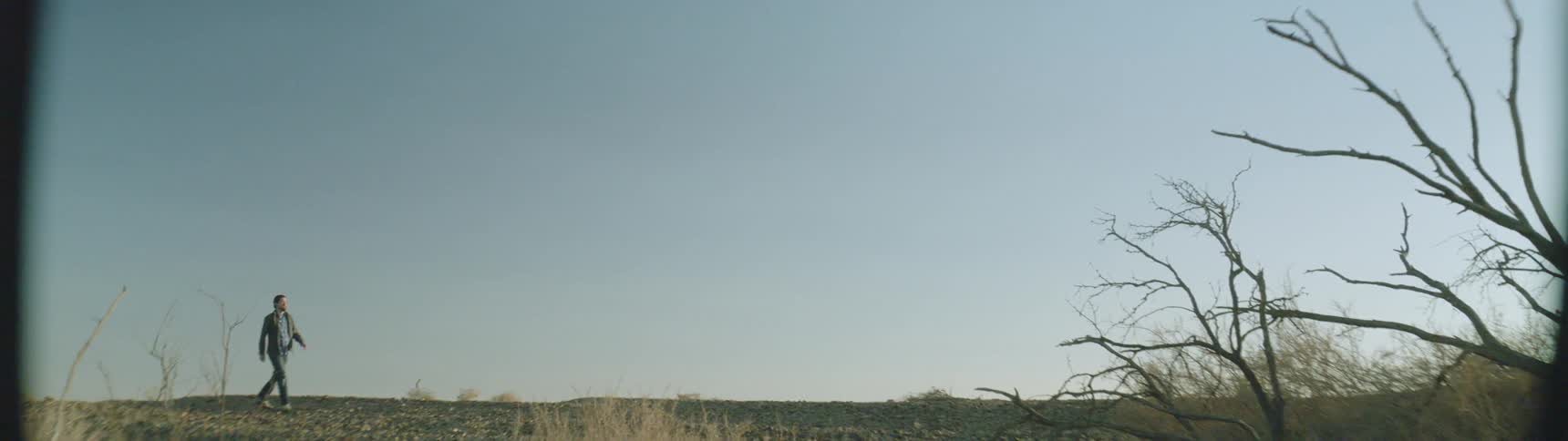 A ridge of gravel and dirt on a sunny day