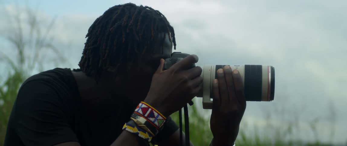 A man photographs nature