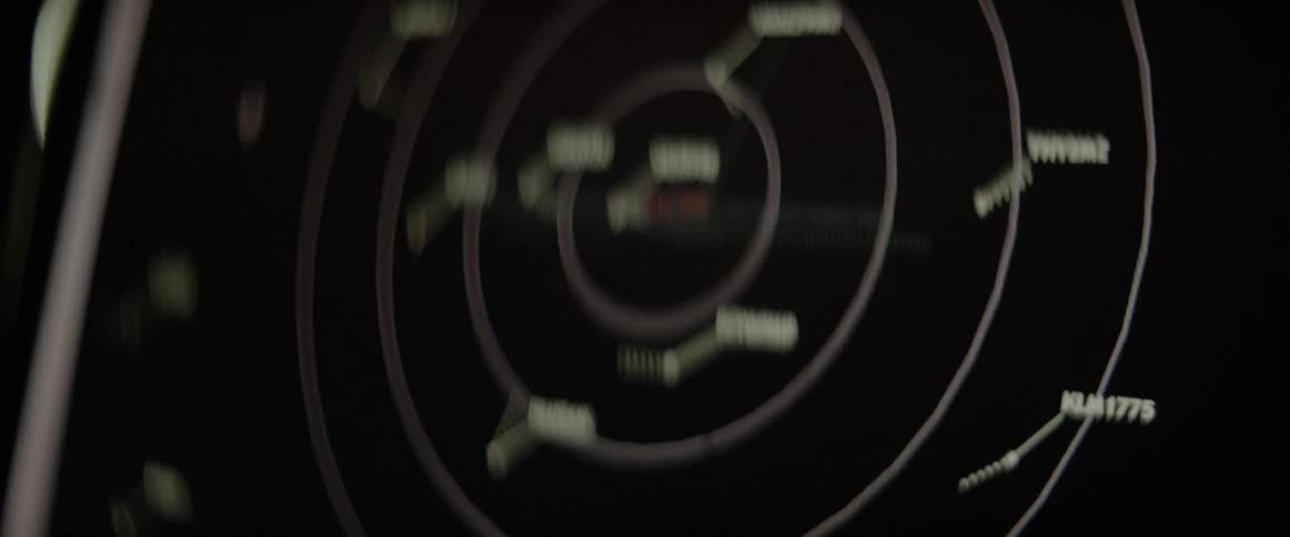 Monitor showing circles and letters