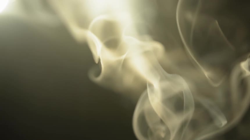 Smoke is swirling in the air