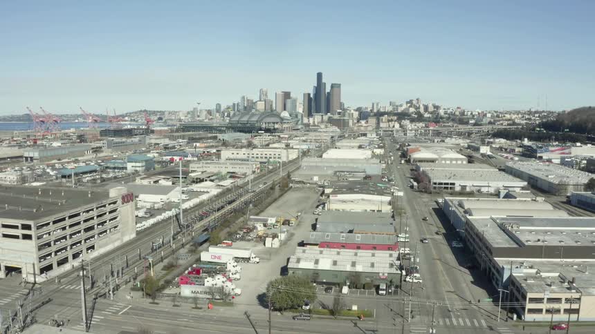 Large city on sunny day