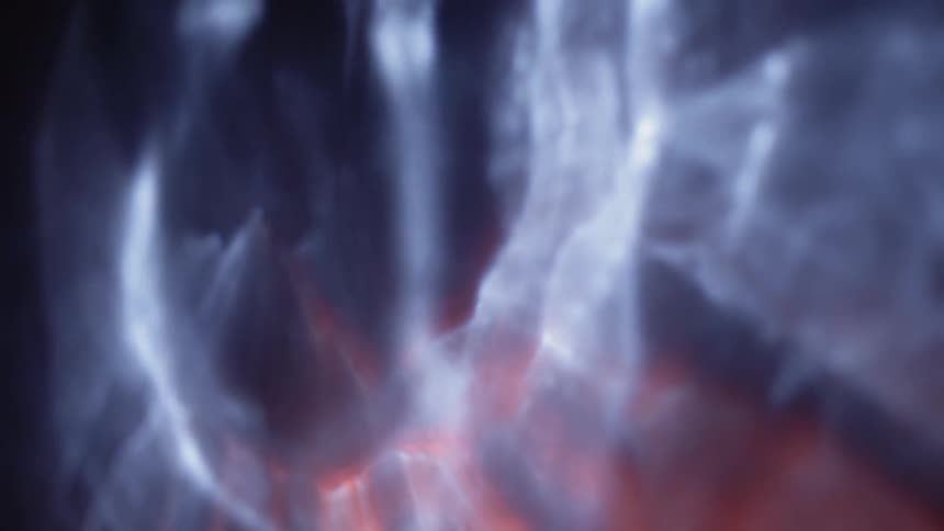 Light shining and rippling over a screen