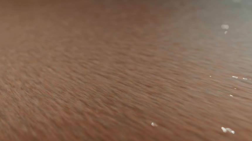 The sun shines on water flowing over sand