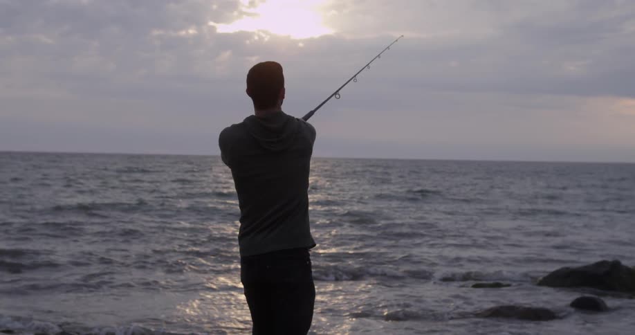 A man is fishing