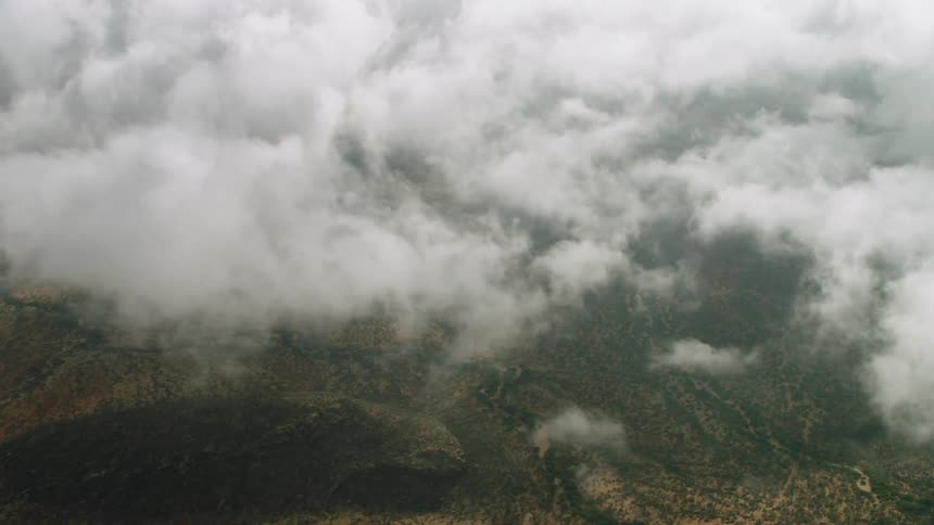 The clouds roll over the landscape