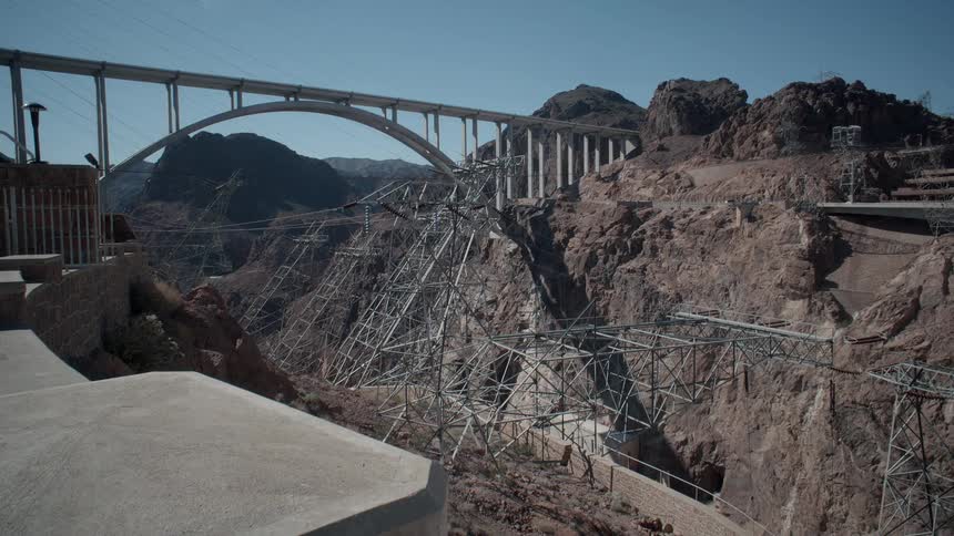 A power station in the barren hills