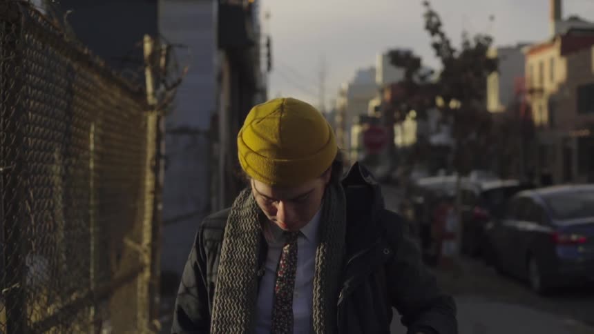 A man in a yellow hat