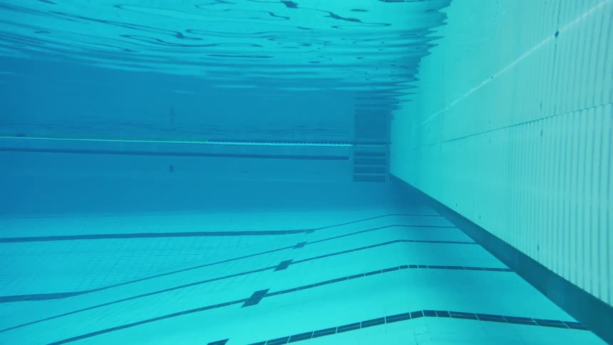 Water ripples in a swimming pool