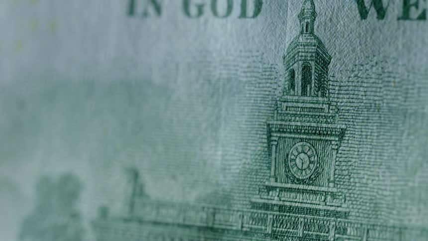 Image of independence hall on the back of a $100 bill
