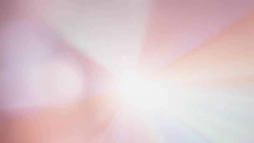 Several different colors in the light beam from a projector