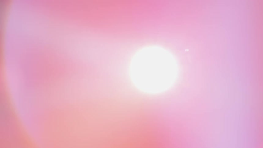 The light is shining in the sky above