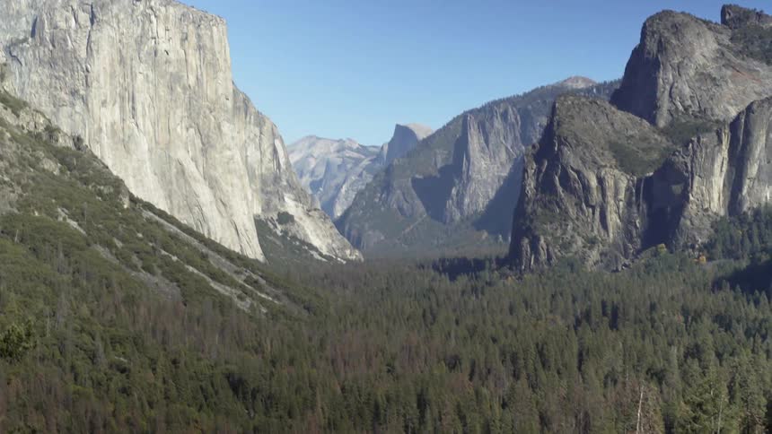 Forest trees cover a mountain landscape