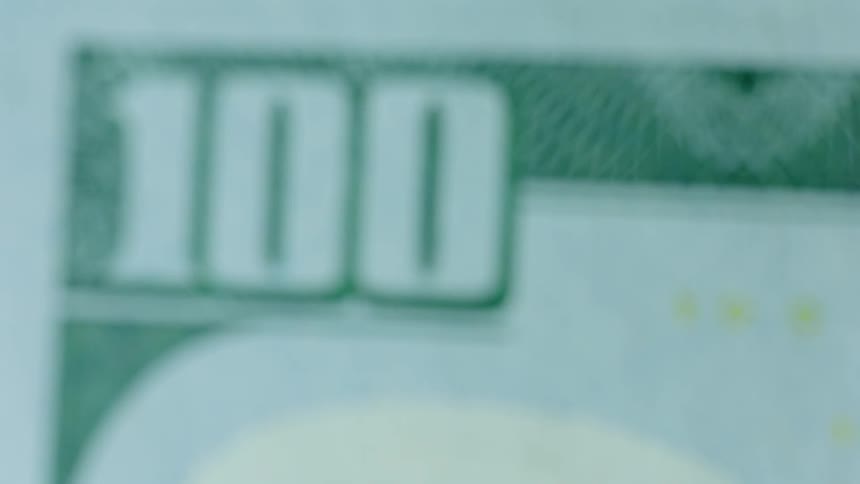 An american one hundred dollar bill