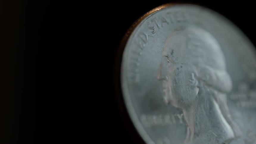 George washington on quarter dollar coin