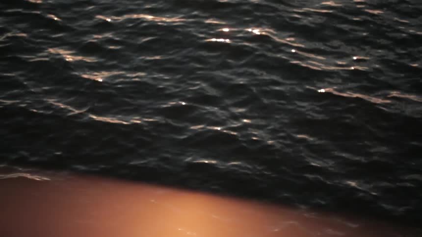 View of some wavy water reflecting light