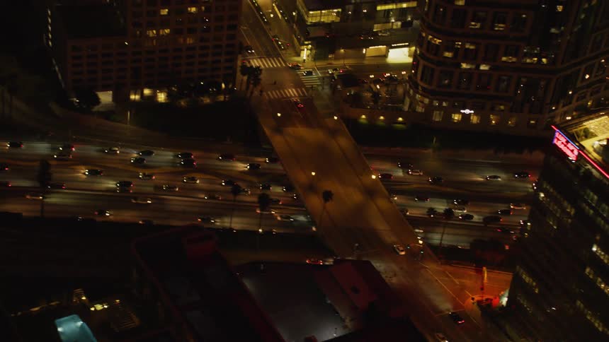 Heavy traffic moves on the city street