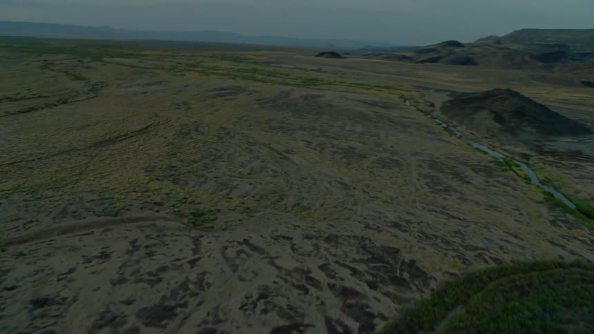 Flat sandy and muddy land