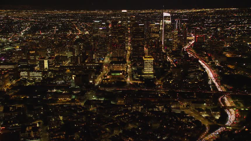 Downtown Los Angeles Skyline at Night