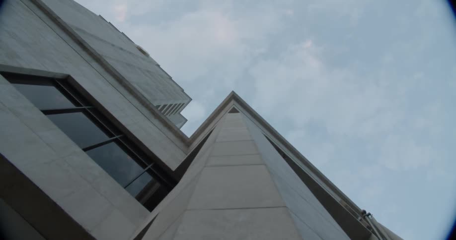 The wall face of a building