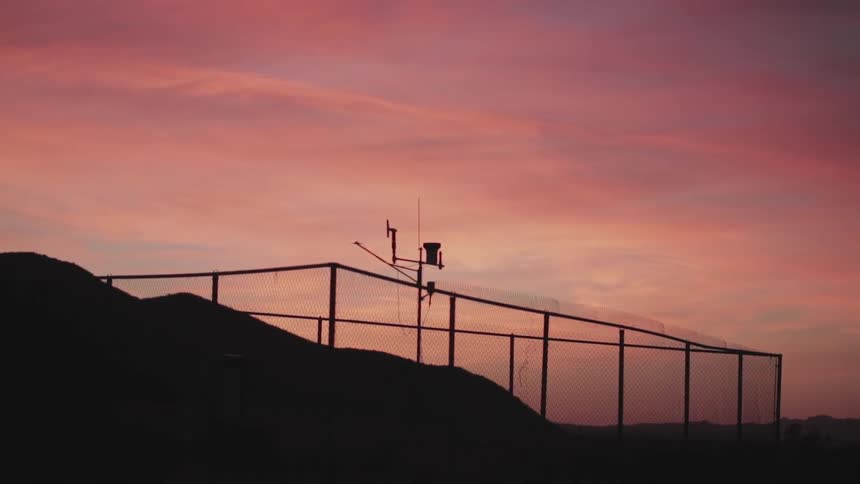 A sunset at night