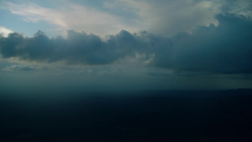 Thick clouds in the sky during the day