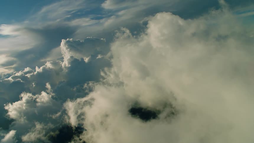 Clouds float in the sky