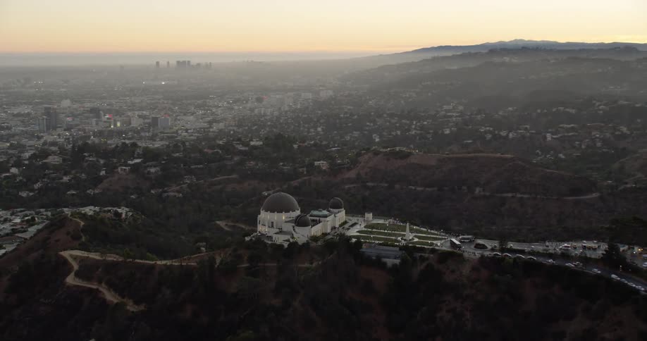 Griffith Observatory Aerial Flyby