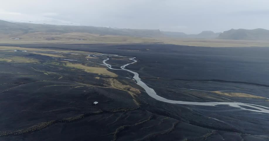 Rivers flowing through the wilderness on a cloudy day