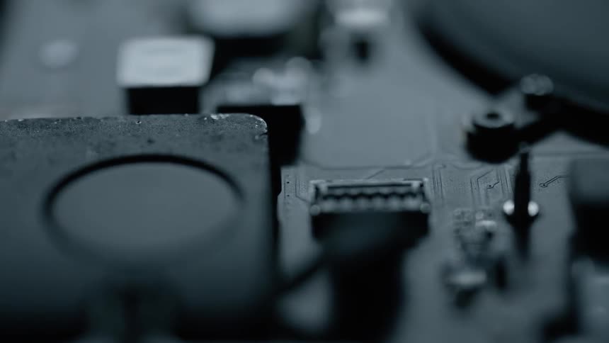 Components cover a circuit board