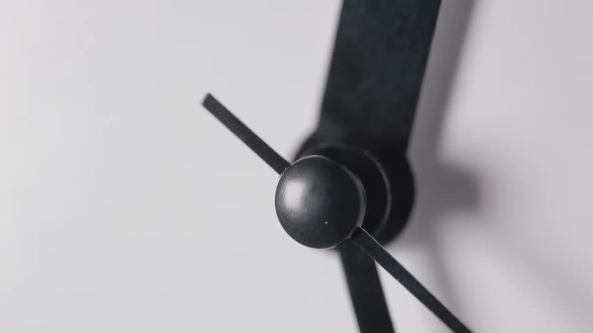A second hand on a clock ticks