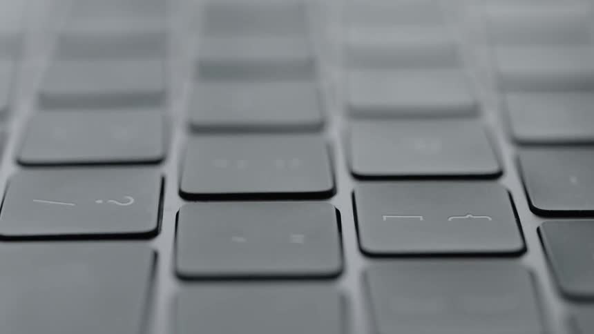 The keys are moving past showing a standard keyboard