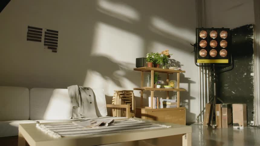 Sun shines on a living room
